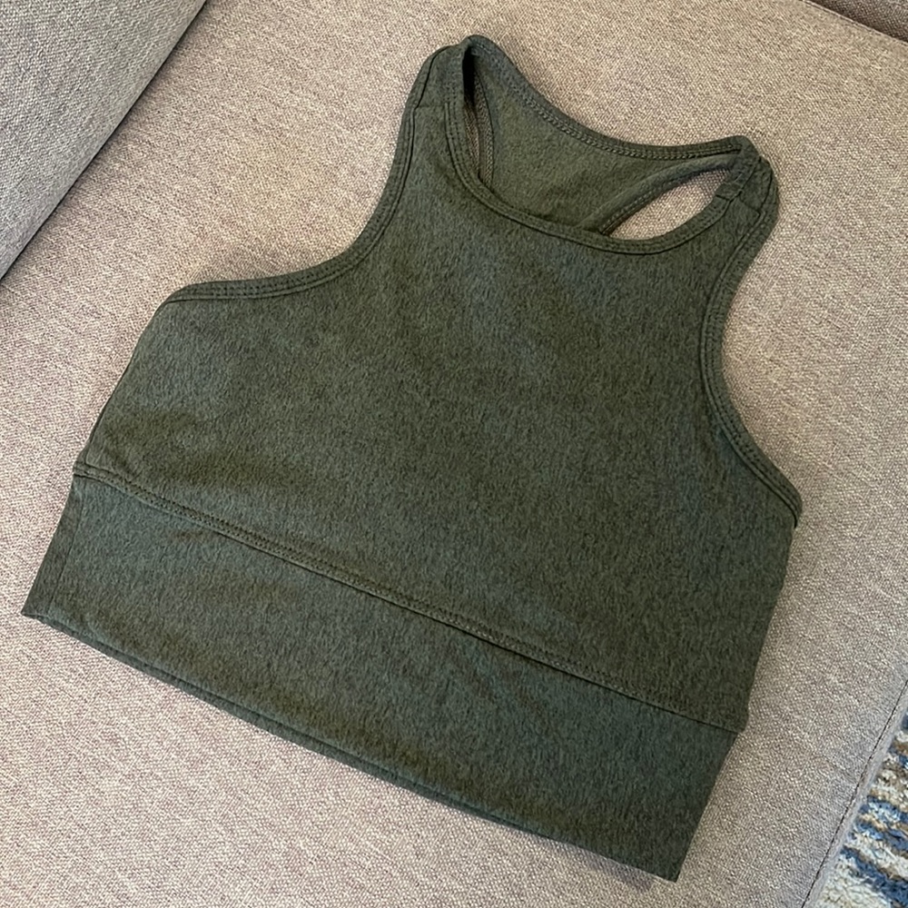 Strut this green sports bra